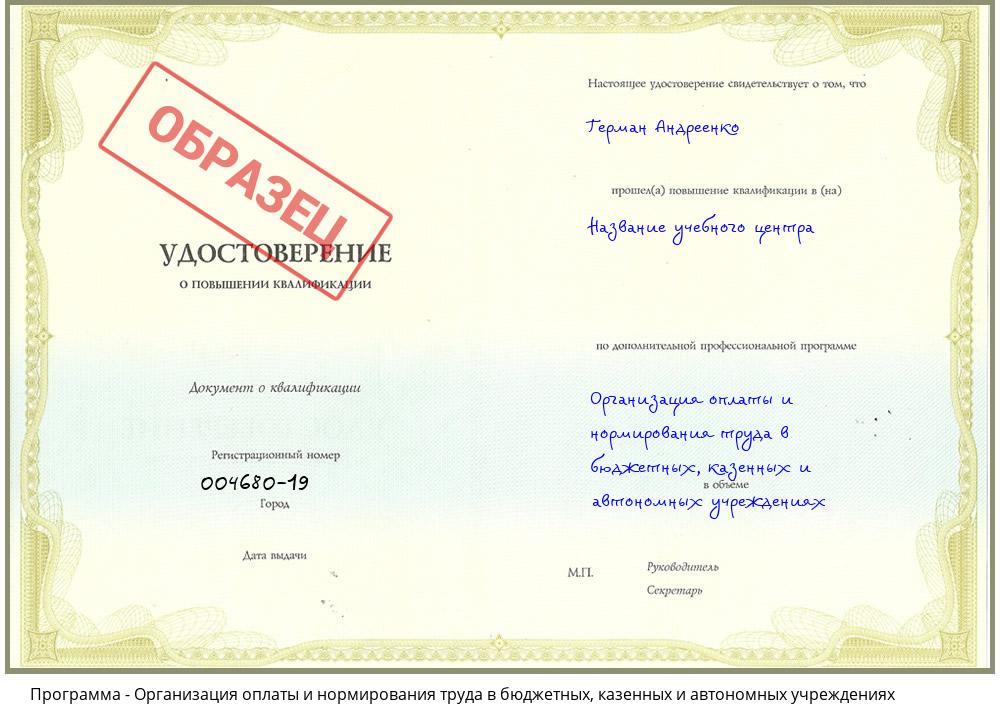 Организация оплаты и нормирования труда в бюджетных, казенных и автономных учреждениях Астрахань