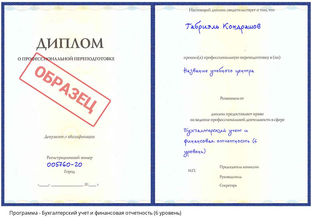 Бухгалтерский учет и финансовая отчетность (6 уровень) Астрахань