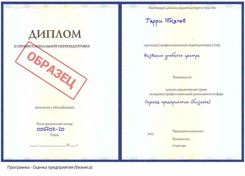 Оценка предприятия (бизнеса) Астрахань