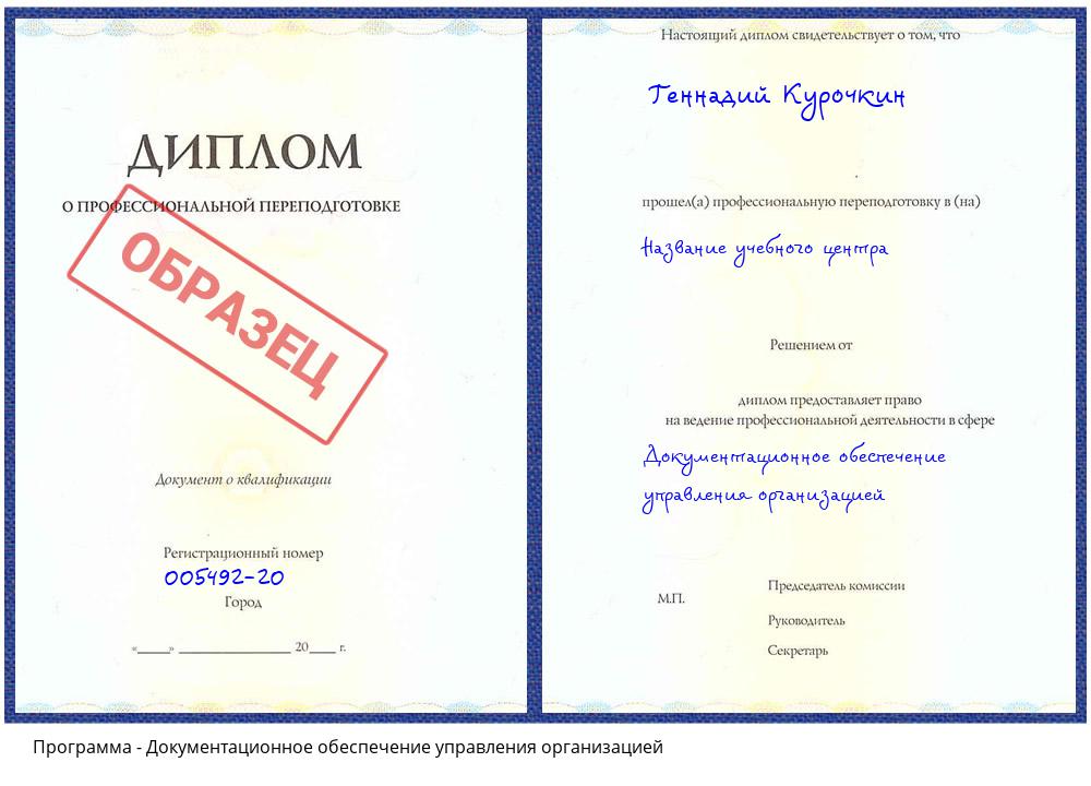 Документационное обеспечение управления организацией Астрахань