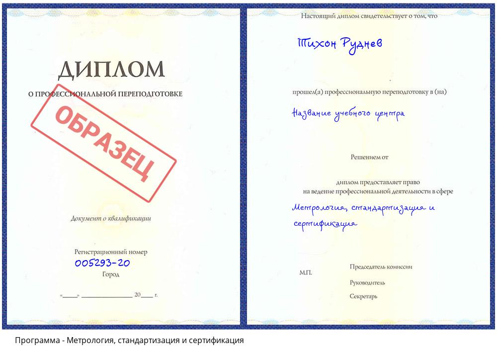 Метрология, стандартизация и сертификация Астрахань
